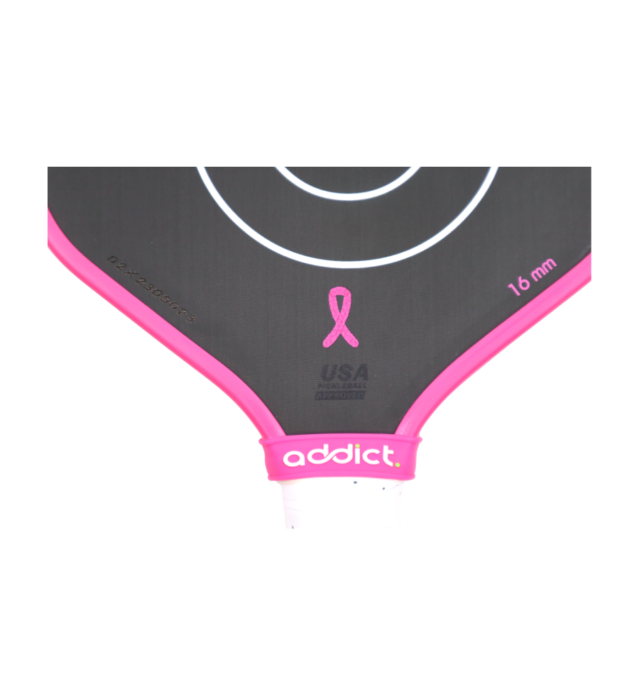 Addict Infinity 8 Pink Fight Pickleball Paddle (Black)