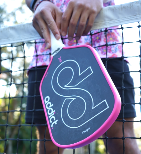Addict Infinity 8 Pink Fight Pickleball Paddle (Black)