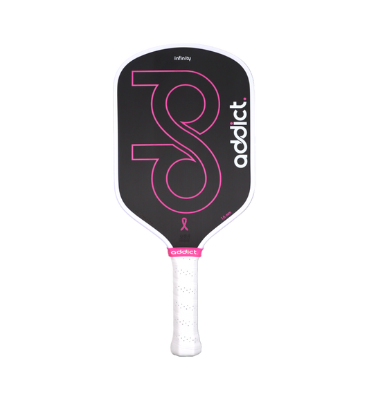 Addict Infinity 8 Pink Fight Pickleball Paddle (White)