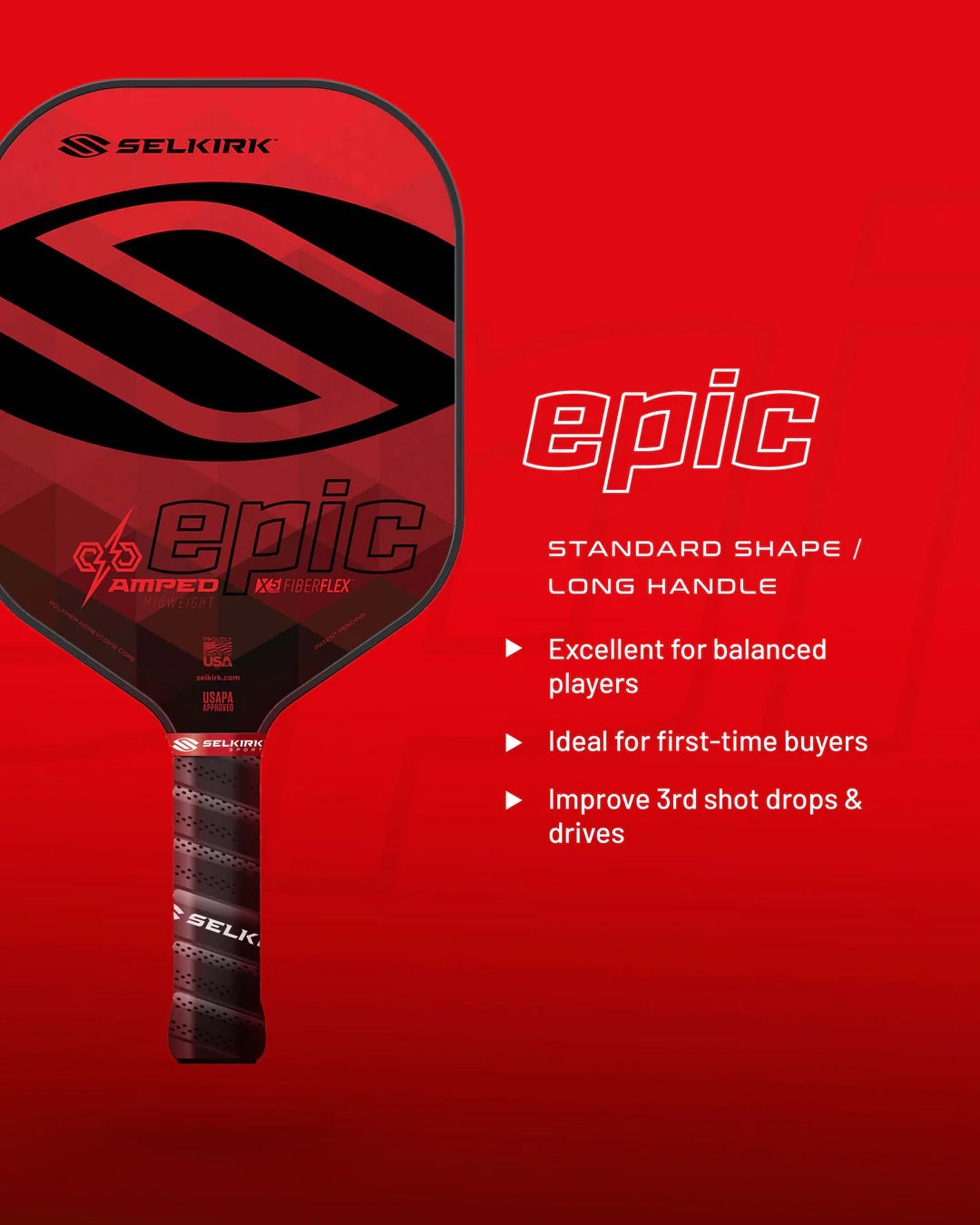 Selkirk Amped Epic Pickleball Paddles